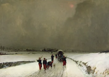 Die Nachzügler, Schneeeffekt, 1870